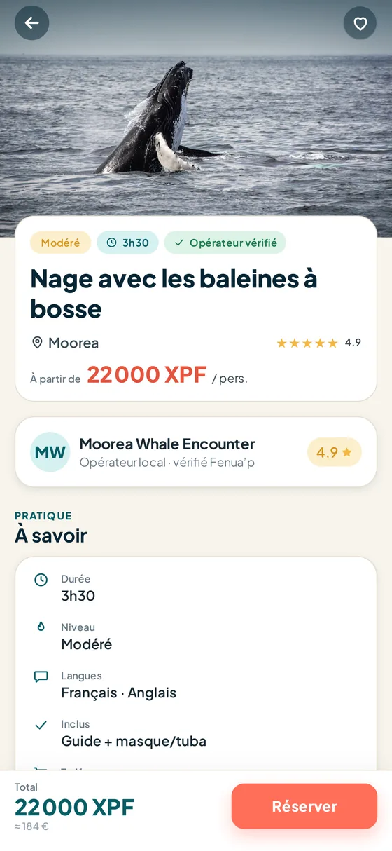 Service Expériences — Fenua’p