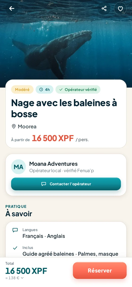 Nage avec les baleines